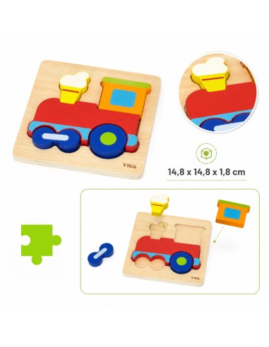 Holz-Puzzle Zug Viga – ideal für kleine Entdecker