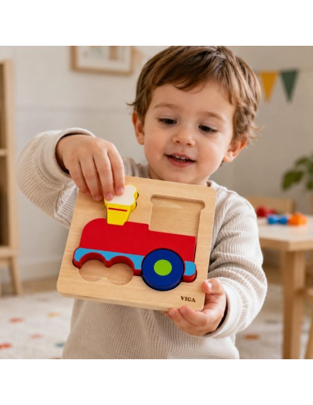 Holz-Puzzle Zug Viga – ideal für kleine Entdecker