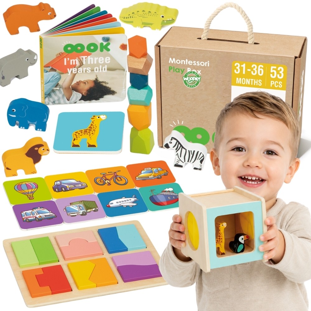 roheline karp suur sensoorne – WOOPIE roheline karp suur Montessori arendav 71 sensoorne karp 31-36 Months FSC (58168)