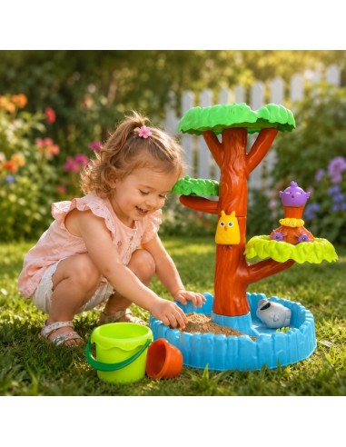 WOOPIE Water Table 2 in 1 Sandbox Happy Tree - 8 accessories