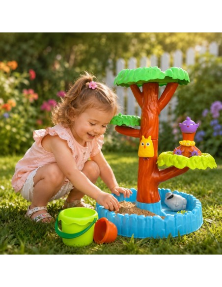 WOOPIE Water Table 2 in 1 Sandbox Happy Tree - 8 accessories