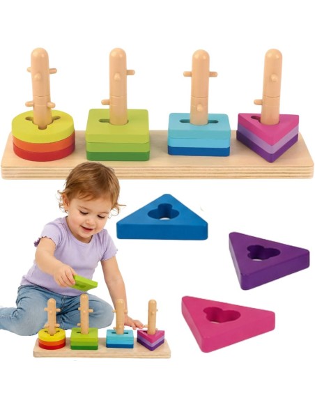Holz-Formsortierer Montessori Tooky Toy – Entwicklung & Lernen durch Spielen
