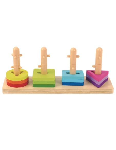 Medinis formų rūšiuoklis Montessori Tooky Toy – mokymasis ir augimas žaidžiant