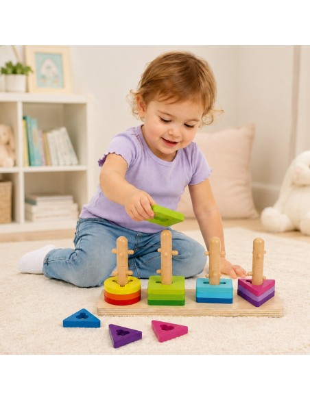 Holz-Formsortierer Montessori Tooky Toy – Entwicklung & Lernen durch Spielen