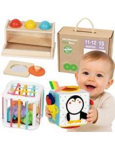 Montessori edukacinė dėžutė 11–12 mėn. mažyliui – WOOPIE GREEN