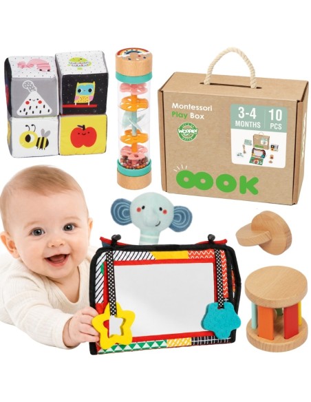 Box XXL Montessori Educational 6-in-1 Box for Babies – WOOPIE GREEN