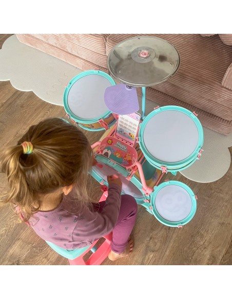 WOOPIE edukacinė mušamųjų instrumentų dėžutė vaikams su būgnais ir lėkšte