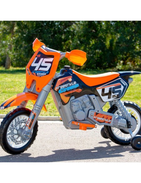 FEBER motociklas Cross su akumuliatoriumi 6V oranžinis vaikams