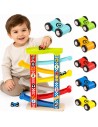 Spalvinga čiuožykla su trasomis automobiliukams TOOKY TOY – vaikų žaislai