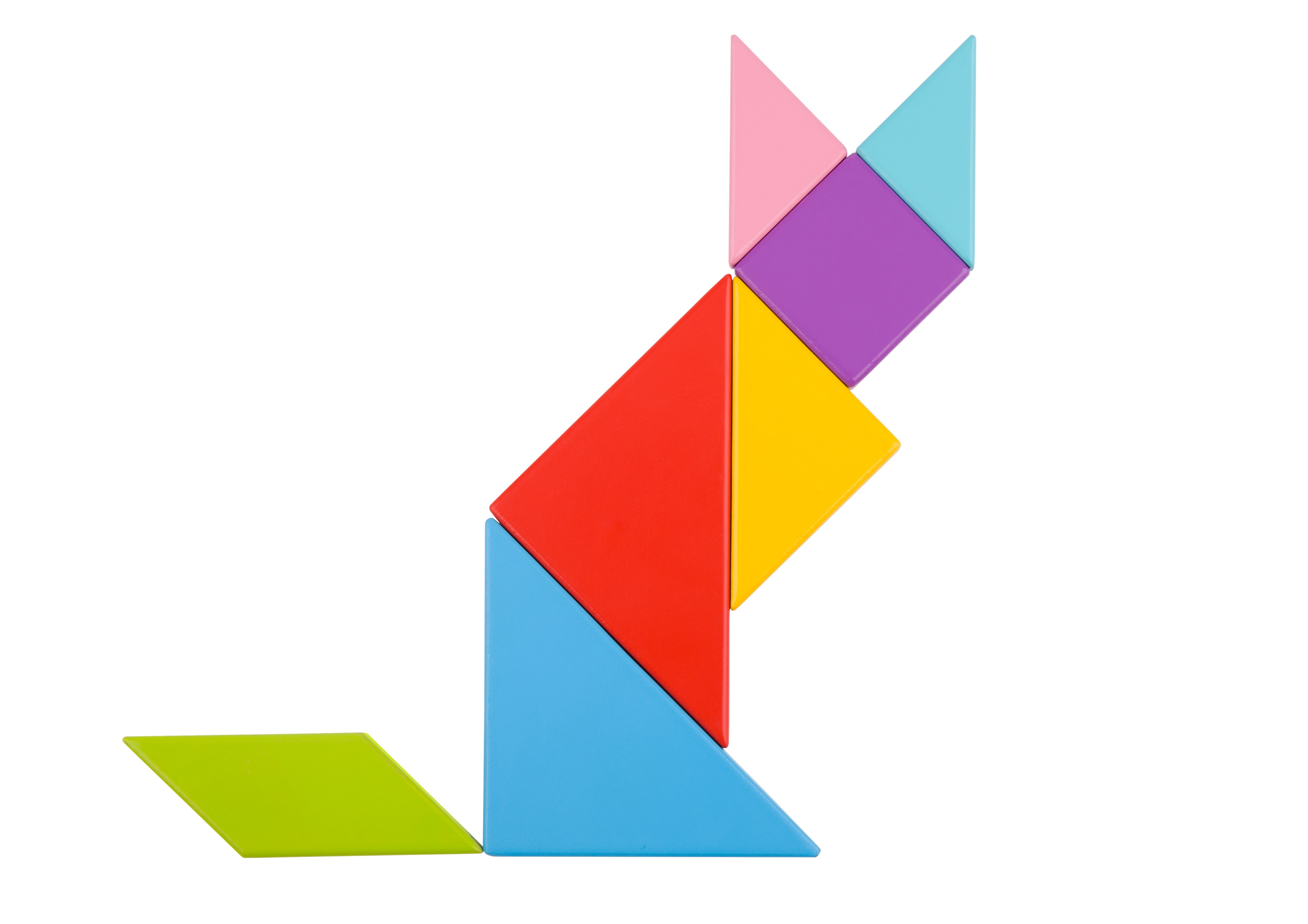 Drewniane puzzle tangram układanka