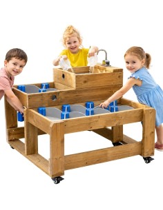 CLASSIC WORLD EDU Holz-Wasser-Tisch XL mit Wasserstraße