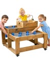 CLASSIC WORLD EDU Holz-Wasser-Tisch XL mit Wasserstraße