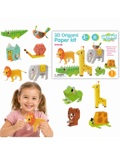 WOOPIE ART&FUN Kreativset Origami 3D - 10 Tierchen zum Basteln