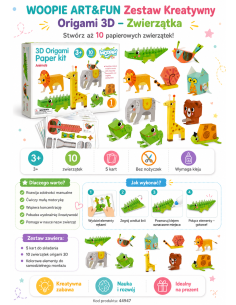 WOOPIE ART&FUN Kreativset Origami 3D - 10 Tierchen zum Basteln 2