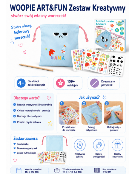 WOOPIE ART&FUN DIY-Set – Tasche für Kinder dekorieren