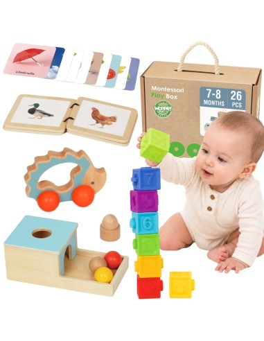 Box Pudełko XXL Montessori 6w1 WOOPIE - Sensoryczne dla niemowlaka