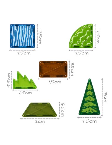 Magnetische Bausteine Seltene Tiere Woopie – 45 Teile zum Bauen eines Zoos