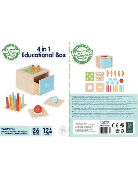 WOOPlE GREEN 4-in-1 Educational Drawer Montessori Sorter FSC