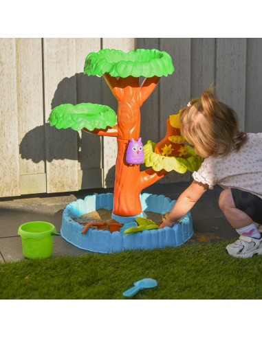 WOOPIE Wassertisch 2-in-1 Sandkasten Fröhlicher Baum – 8 Zubehörteile