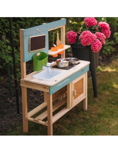 XXL Holz-Garten-Matschküche mit Zubehör CLASSIC WORLD
