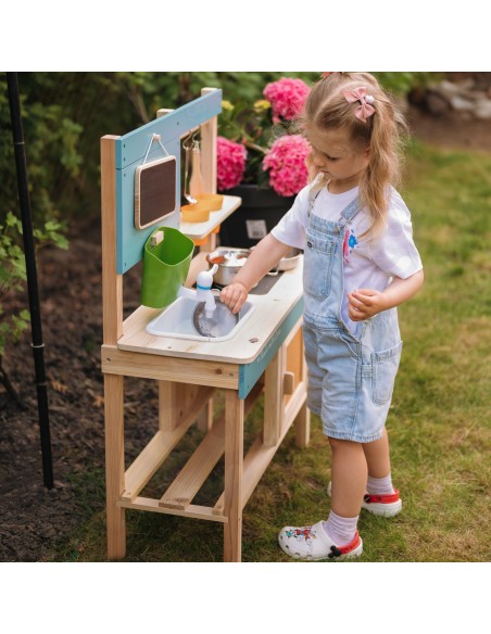 XXL Holz-Garten-Matschküche mit Zubehör CLASSIC WORLD