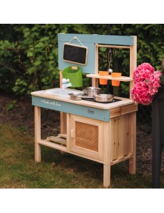 XXL Holz-Garten-Matschküche mit Zubehör CLASSIC WORLD 2