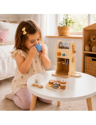 Wooden Coffee Machine Barista Accessories Tooky Toy - Play House!