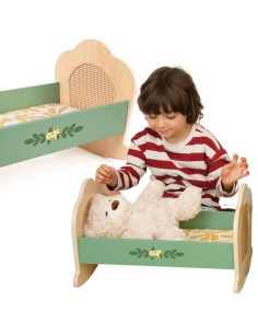 Vintage-Holzwiege CLASSIC WORLD für Puppen – Eleganz und Stil