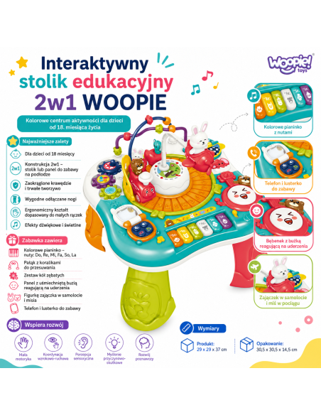 Interaktiver Lern-Tisch 2-in-1 für Kinder WOOPIE BABY