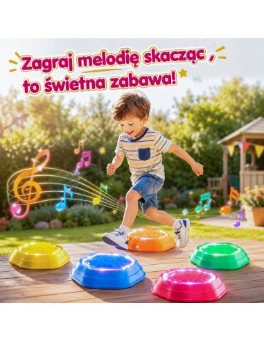 WOOPIE balanso akmenukai, interaktyvus jutiminis takelis