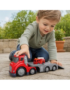 WOOPIE Czerwona Laweta Straży Pożarnej City Truck z Efektami 2