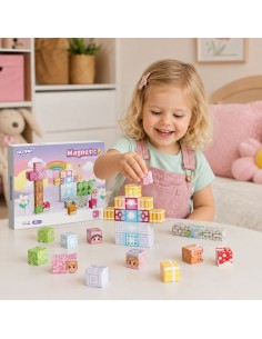 Woopie Magnetic Blocks 48 Pieces | Montessori 3D Puzzle 2