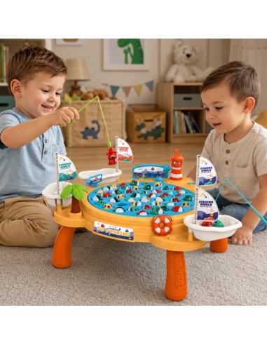 WOOPIE Interaktiver Spieltisch Fangspiel mit Piraten-Angel