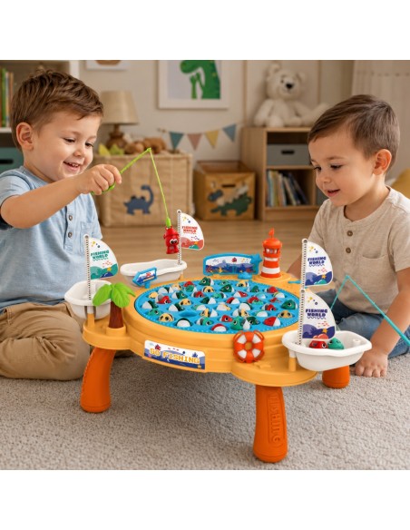 WOOPIE Interaktiver Spieltisch Fangspiel mit Piraten-Angel