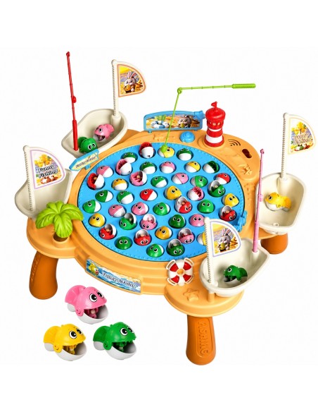 WOOPIE Interaktiver Spieltisch Fangspiel mit Piraten-Angel