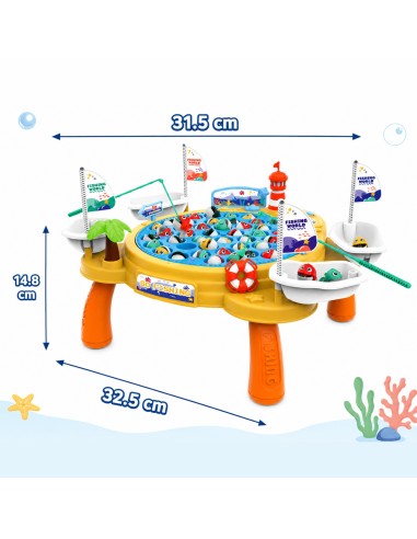 WOOPIE Interaktiver Spieltisch Fangspiel mit Piraten-Angel