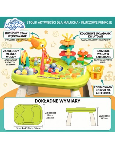 Interaktiver Multifunktionstisch Lern „8 in 1“ WOOPIE BABY Montessori