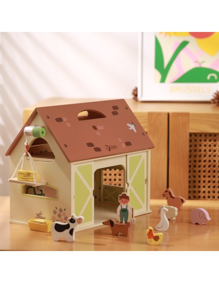 Wooden Vintage Farm (Classic World) - Folding House 17 pieces