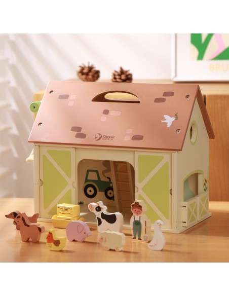 Wooden Vintage Farm (Classic World) - Folding House 17 pieces