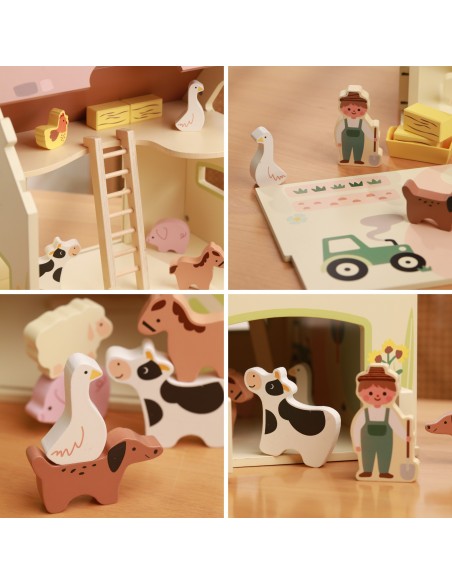 Wooden Vintage Farm (Classic World) - Folding House 17 pieces