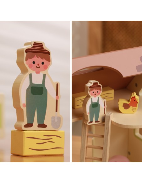 Wooden Vintage Farm (Classic World) - Folding House 17 pieces