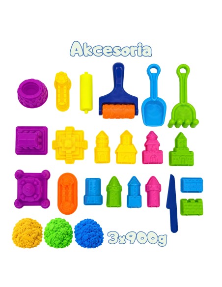 WOOPIE Kinetischer Sand Set Burgen – Koffer-Organizer