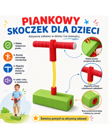 Schaum-Pogo-Stick zum Springen WOOPIE - Bewegungsspielzeug