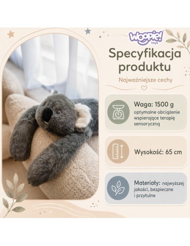 Woopie Sunkintas pliušinis koala Backbao 65cm - Hit!