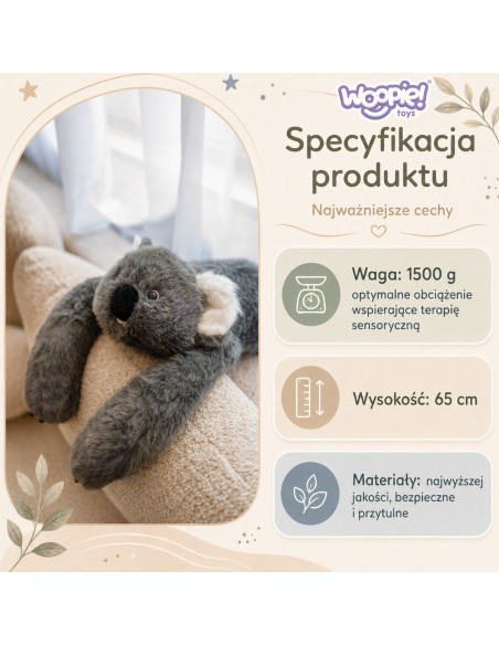 Woopie Sunkintas pliušinis koala Backbao 65cm - Hit!