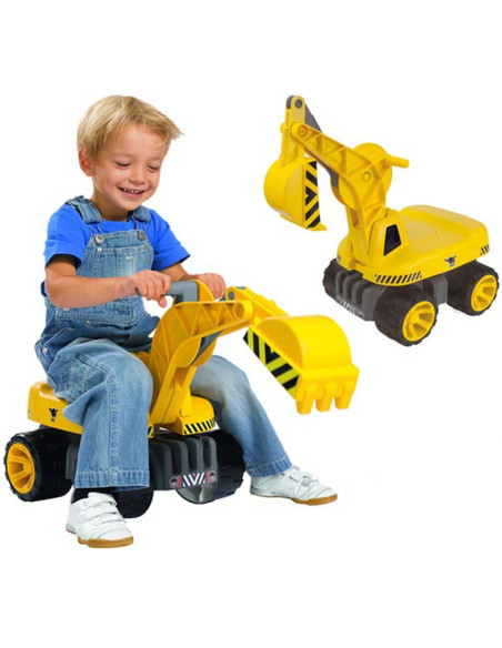 Big Maxi Koparka Jeździk ciche koła