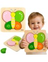 VIGA Holzpuzzle Schmetterling für Kleinkinder – Lernspielzeug