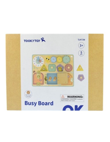 TOOKY TOY Manipulative Board with Teeth and Clock for Children