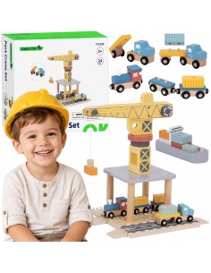 Tooky Toy Medinis uosto kranas – vaikų žaidimų rinkinys
