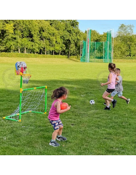 WOOPIE 2-in-1 Sports Set: Goal and Basketball - For Children
